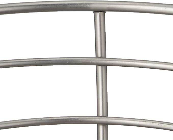 Spectrum Diversified Euro Fruit Bowl & Produce Basket Modern Countertop Food Storage for Fruits & Vegetables, Sleek Design with Sturdy Steel Construction,Silver