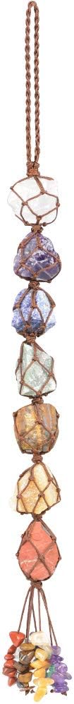 Handmade Hanging Ornaments 7 Chakra Raw Stones Home Decoration Feng Shui Ornament