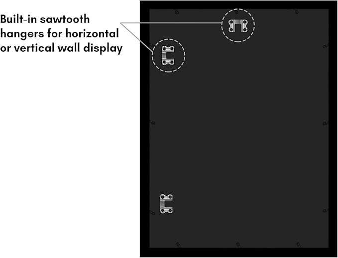 Americanflat 15x20 Picture Frame with Polished Plexiglass - Black Picture Frame - Wide Photo Frames Made of Engineered Wood for Vertical or Horizontal Wall Display - Epic Collection - Black