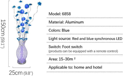 Nordic Modern Flower Floor Lamp Fashion Art Living Room Sofa Bedroom Wedding LED Originality Decorative Standing Light (Style 13)