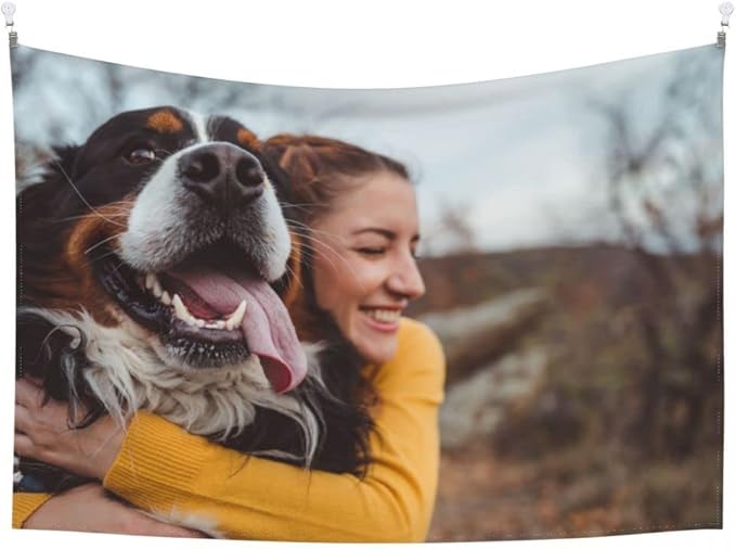 JINJUREN Custom Tapestry Upload Images Banners and Signs Customize For Bedroom 51 * 61inch Vertical
