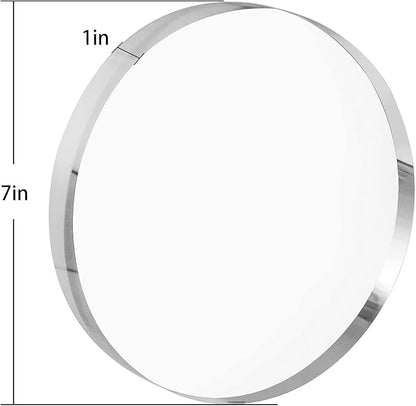 CiaoHER 1in Thickness 7in Diameter Acrylic Disc Display Block Clear Polished Round Pedestal Stand Riser 7" x 7" x 1", 1 Pack