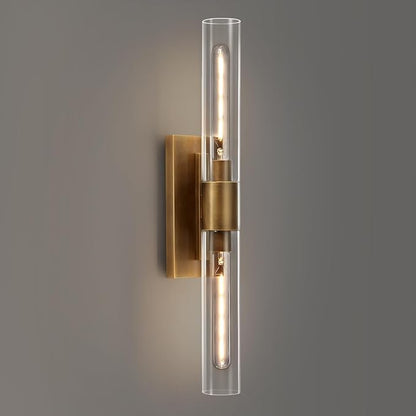 24.8" L Minimalist Style Wall Sconces 2-Lights Brass Wall Lights Fixtures Morden Cylinder Wall Light for Bathroom Vanity Light Indoor Wall Mounted Lamps for Living Room,Bedroom,Hallway