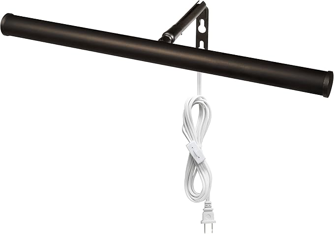 Maxxima 14 in. LED Picture Light - Integrated LED Display Wall Light, 3000K Warm White, 200 Lumens, Includes On/Off Switch, Adjustable Decor Light for Indoor Art Display - Oil Rubbed Bronze Finish