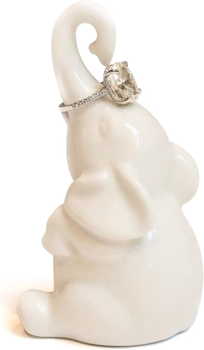 Elephant Gifts: Ring Holder with Good Luck Trunk & Cute Elephant Decor - Perfect for Wedding, Bridal Shower, Birthday & Christmas Gifts
