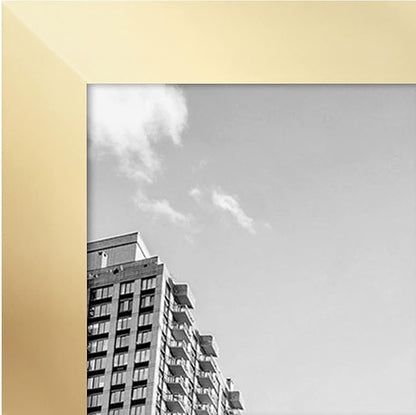 Americanflat 24x36 Poster Frame with Polished Plexiglass - Gold Picture Frame - Wide Photo Frames Made of Engineered Wood for Vertical or Horizontal Wall Display - Epic Collection - Gold