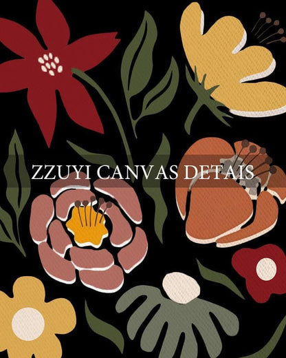 Zzuyi Framed Flower Market Wall Art,Vintage Flower Pictures,Minimalist Colorful Botanica Artwork Prints for For Living Room Bedroom Office 12x16 Inch
