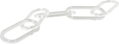 Deco 79 Acrylic Plastic Chain Decorative Sculpture Oval 5 Link Home Decor Statue, Accent Figurine 27" x 0" x 4", Clear