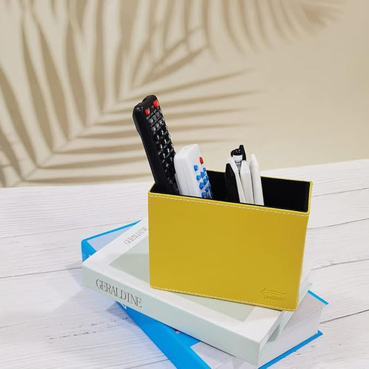 Pen Pencil Holder Cup Container PU Leather Desk Organizer Stand Decor Brush Scissor Decoration Office Home School