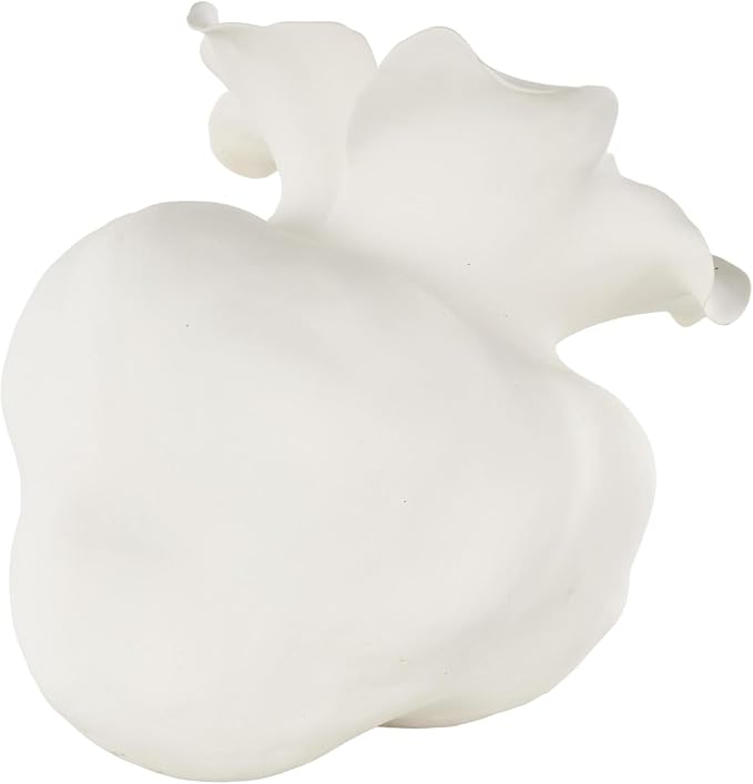 Deco 79 Ceramic Floral Decorative Vase Abstract Floral Inspired Centerpiece Vase, Flower Vase for Home Decoration 8" x 10" x 9", Cream