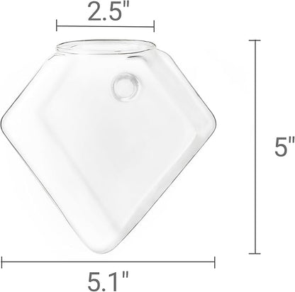 Mkono Wall Planter Hanging Propagation Stations Flower Vase Glass Pots Holder for Hydroponic Plants, Indoor Home Office Living Room Bathroom Decor Gifts, 3 Pack