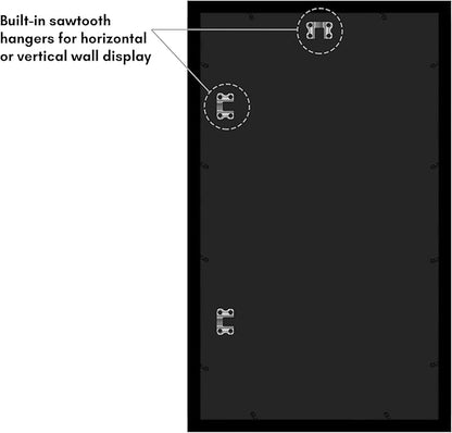 Americanflat 14x24 Poster Frame with Polished Plexiglass - Black Picture Frame - Wide Photo Frames Made of Engineered Wood for Vertical or Horizontal Wall Display - Epic Collection - Black
