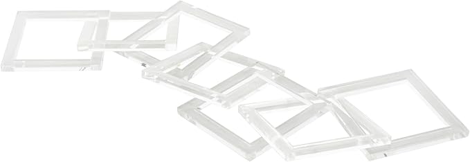 Deco 79 Acrylic Plastic Chain Decorative Sculpture Square 7 Link Home Decor Statue, Accent Figurine 28" x 0" x 5", Clear