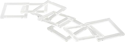 Deco 79 Acrylic Plastic Chain Decorative Sculpture Square 7 Link Home Decor Statue, Accent Figurine 28" x 0" x 5", Clear