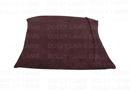 D DOLLY LAMB Lambskin Leather Pillow Cover - Sofa Cushion Case - Decorative Throw Covers for Living Room & Bedroom, 22x22 Inches - Brown Pack of 1
