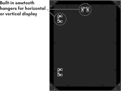 Americanflat 13x17 Picture Frame with Polished Plexiglass - Black Picture Frame - Wide Photo Frames Made of Engineered Wood for Vertical or Horizontal Wall Display - Epic Collection - Black