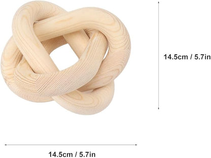 FILFEEL Decorative Wood Chain Link for Home & Coffee Shop - Rustic for Living Room and Bedroom (Natural Wood)