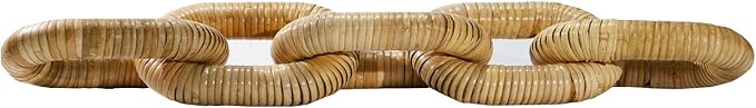 HUAXIN CRAFT H 5-Ring Rattan Woven Chain Link, Handmade Bohemian Farm Home Decoration - Coffee Table Decor