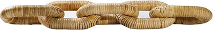 HUAXIN CRAFT H 5-Ring Rattan Woven Chain Link, Handmade Bohemian Farm Home Decoration - Coffee Table Decor