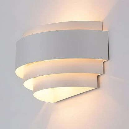 LightInTheBox Modern Wall Sconce Indoor Wall Light Fixture Half Moon Metal Wall Lamp White for Stair Hallway Home Theatre Bedroom (1PCS)
