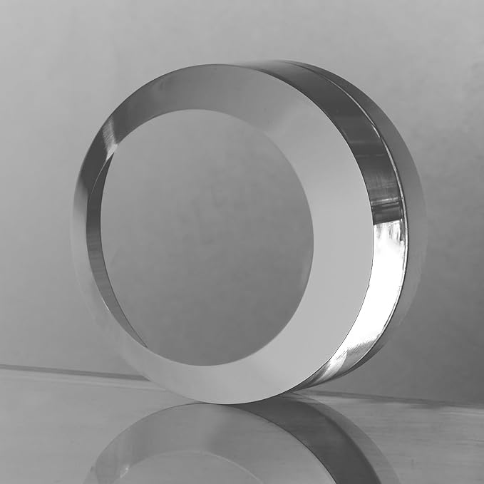 CiaoHER 2in Thickness Acrylic Disc Display Block Clear Polished Round Pedestal Stand Riser (4'' x 2'')