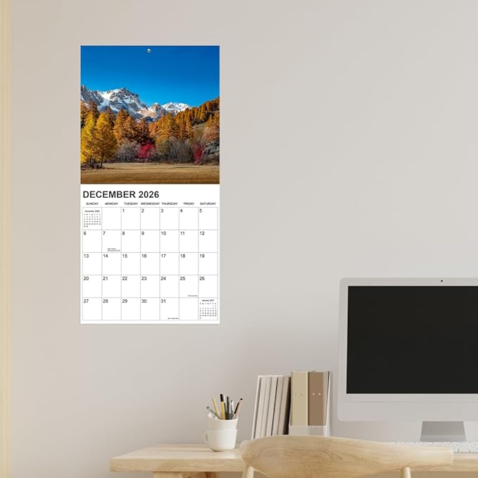 2026 Calendar for Wall, National Parks Calendar 2026-2027 from January 2026 - June 2027, 12" x 24" Opened 18 Months Calendar, Full Page Months Thick & Sturdy Paper for Gift Perfect Organizing