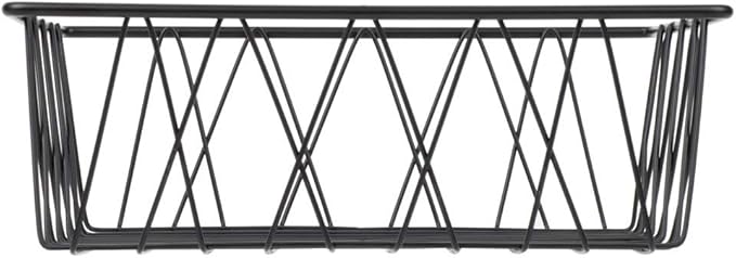 G.E.T. WB-1294-MG 12" x 9" Rectangular Wire Basket, 4" Tall, Metal