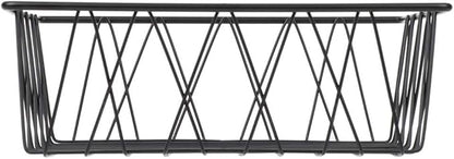 G.E.T. WB-1294-MG 12" x 9" Rectangular Wire Basket, 4" Tall, Metal