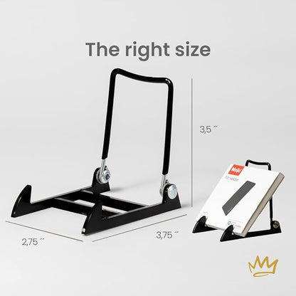 KINGDOM SOLUTIONS MADE IN USA 12-Pack Adjustable Acrylic Easels - Plate Stand - Sturdy Book Stand for Art, Pictures, Plates, Frames - Unique on the Market