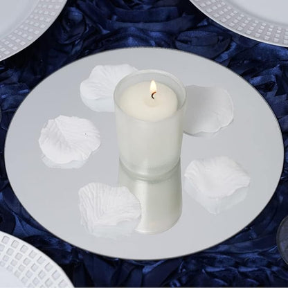 TABLECLOTHSFACTORY 8" Round Glass Mirror Wedding Party Table Decorations Centerpieces - 6 PCS