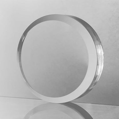 CiaoHER 2in Thickness Acrylic Disc Display Block Clear Polished Round Pedestal Stand Riser (7'' x 2'')