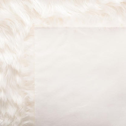 SAFAVIEH Faux Sheep Skin Collection 8' x 10' Ivory FSS235A Silken Glam 2.35-inch Thick Area Rug