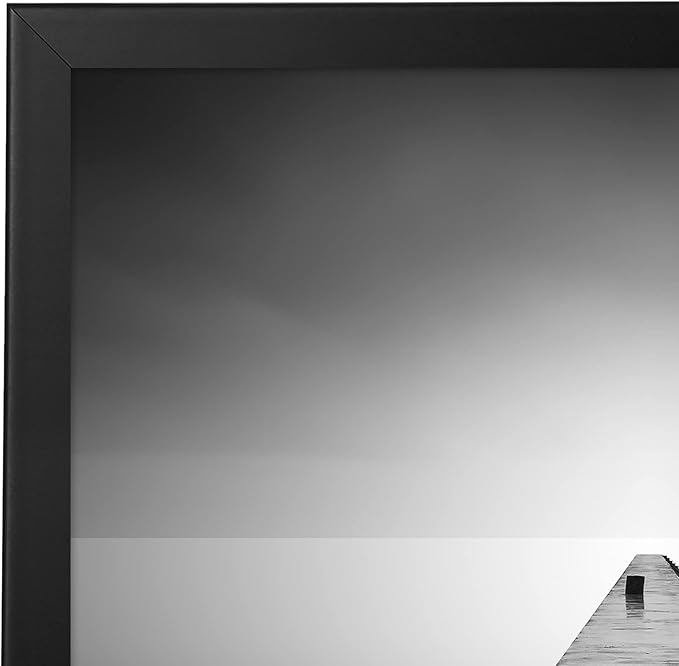Americanflat 30x30 Picture Frame with Polished Plexiglass - Epic Collection - Square Picture Frame with Engineered Wood - Wide Photo Frames for Wall display - Black