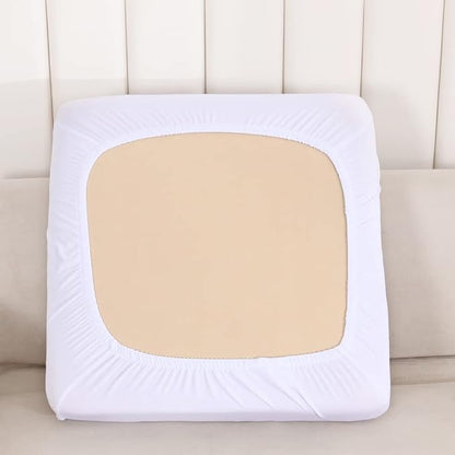 HOOBUY Waterproof Couch Cushion Cover 1pc Stretch Sofa Slipcovers Furniture Protector with Elastic Suitable for Armchair, Loveseat,3&4 Seater Sofa (1, White)