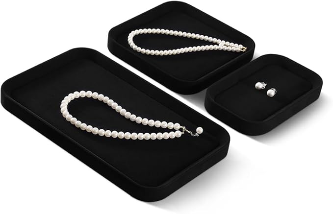 Mens Valet Tray, Microfiber Valet Tray,Luxury Jewelry Drawer Organizer,Premium Flat Tray,Black Jewelry Tray