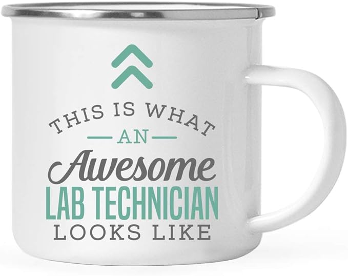 Andaz Press 11oz. Stainless Steel Campfire Coffee Mug Gift, This is What an Awesome Lab Technician Looks Like, 1-Pack, Birthday Gift Ideas Coworker Him Her, Includes Gift Box
