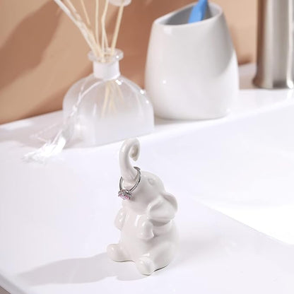 Elephant Gifts: Ring Holder with Good Luck Trunk & Cute Elephant Decor - Perfect for Wedding, Bridal Shower, Birthday & Christmas Gifts