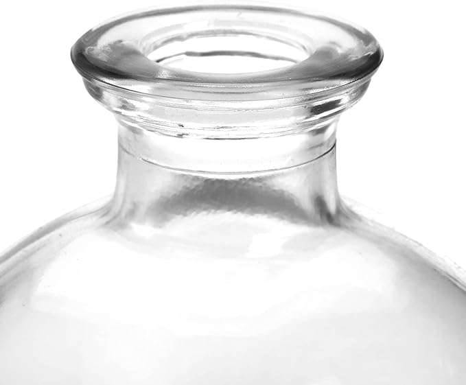 SOUJOY Set of 12 Small Glass Ball Bud Vase, Unique Mini Low Sitting Flower Vase, Clear Floral Centerpieces for Home Decor, Weddings, Floral Arrangements, Events, Parties