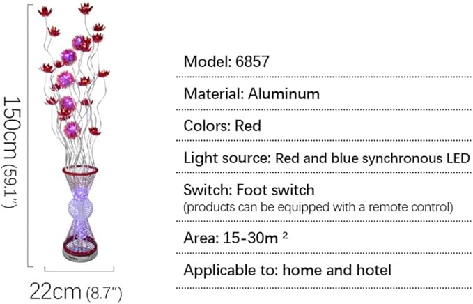 Nordic Modern Flower Floor Lamp Fashion Art Living Room Sofa Bedroom Wedding LED Originality Decorative Standing Light (Style 6)