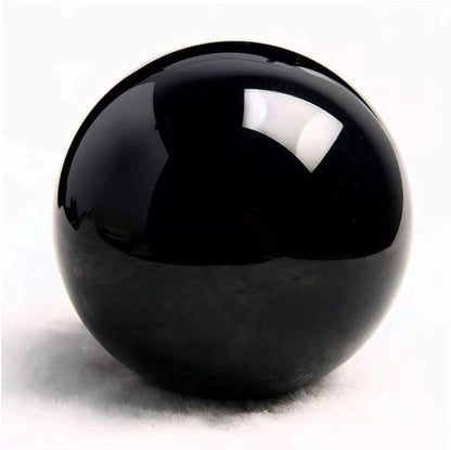 Natural Black Obsidian Healing Crystal Gemstone Sphere Ball for Reiki Balancing Meditation Energy Home and Office Decoration 70mm 500grams (7cm, Obisdian)
