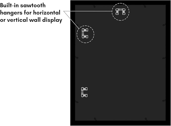 Americanflat 14x18 Picture Frame with Polished Plexiglass - Black Picture Frame - Wide Photo Frames Made of Engineered Wood for Vertical or Horizontal Wall Display - Epic Collection - Black