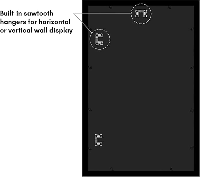 Americanflat 14x22 Picture Frame with Polished Plexiglass - Black Picture Frame - Wide Photo Frames Made of Engineered Wood for Vertical or Horizontal Wall Display - Epic Collection - Black