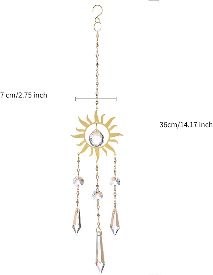 Crystal Suncatcher Prism for Window Hanging Celestial Sun Catchers Rainbow Maker Indoor Sparkling