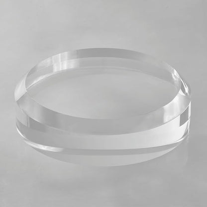 CiaoHER 2in Thickness Acrylic Disc Display Block Clear Polished Round Pedestal Stand Riser (9'' x 2'')