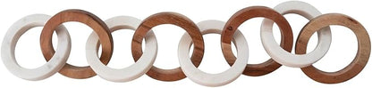 Creative Co-Op Acacia Wood and Marble Chain with 8 Links