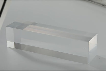 CiaoHER 2in Thickness Solid Acrylic Cube Display Block Clear Polished Pedestal Stand Riser Solid Base 2" x 2" x 8", 1 Pack