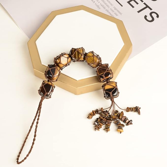Hanging Ornaments Natural Tiger Eye Ornaments Home Decor Gemstones Reiki Feng Shui Ornament Window Wall Ornament