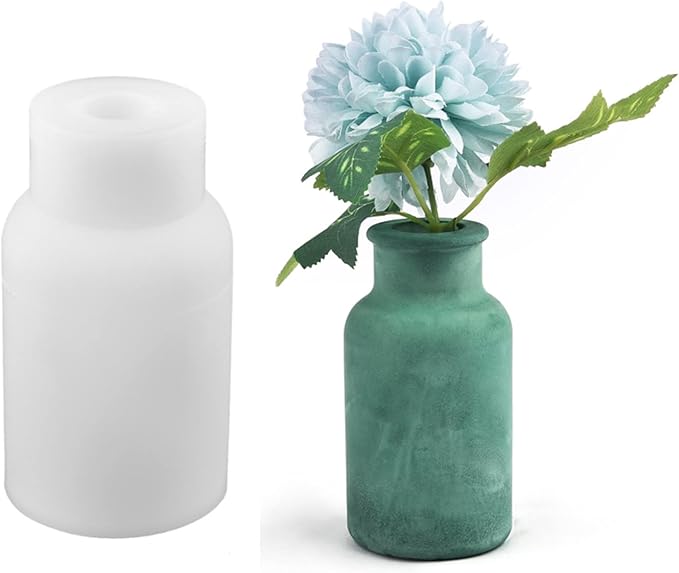 3D Round Planter Vase Silicone Mold for DIY Epoxy Resin Plaster Concrete Flower Pot Cement Clay Craft Mold Home Decor