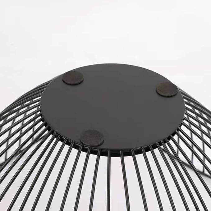 Fruit Basket for Kitchen Counter, 10 Inches Mordern Black Metal Wire Produce Bowl for Fruit Vegetable (Curve)