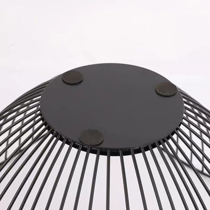Fruit Basket for Kitchen Counter, 10 Inches Mordern Black Metal Wire Produce Bowl for Fruit Vegetable (Curve)
